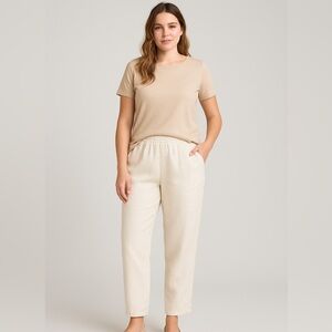Andrea Jovine 100% linen trousers pants womans large